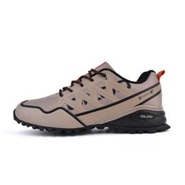 HBP Non Brand New Style Mens Waterproof Hiking Shoes Rubber Oxford Fabric Upper Training Shoes with round Feature for Winter