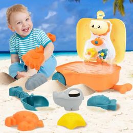 Beach Toys For Kids Baby Game Children Sandbox Set Kit Summer Play Sand Water Trolley Case 240304