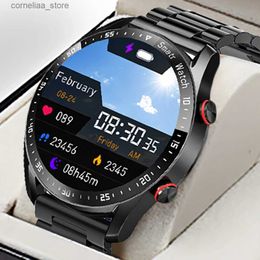 Other Watches New 2023 ECG+PPG Smart Bluetooth Call Music player Man Sports Waterproof Luxury Smart For Android ios Y240316