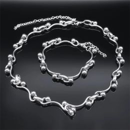 Y2K Choker Chain Necklace for Women Girl14K White Gold Gothic Accessories Men Neck Jewellery Party Anniversary Gift