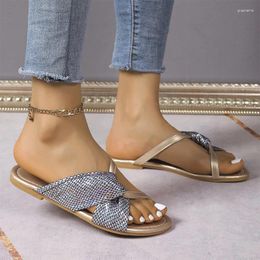 Slippers Women Flats Casual Beach Shoes Summer Walking Flip Flops Sandals 2024 Designer Brand Dress Mujer Zapatos Slides