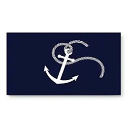 White Nautical Anchor Navy Blue Doormat Entrance Mat Floor Rug IndoorOutdoorFront DoorBathroom Mats Flannel Non Slip Carpets7921293