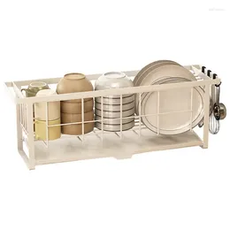 Kitchen Storage Multifunction Dish Bowl Drainer Rack Chopstick Cage Space Saver Counter Organiser Tableware Drainboard