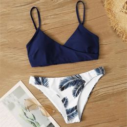 Women's Swimwear Women Plus Size Swimsuit Floral Print Push-Up Beachwear Padded Bikini Set Swimwears Two Pieces Summer Swimsuits 2024