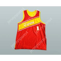 Custom Any Name Any Team ESPANA BASKETBALL JERSEY ANY PLAYER OR NUMBER STITCH SEWN All Stitched Size S M L XL XXL 3XL 4XL 5XL 6XL Top Quality