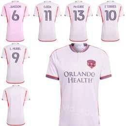 2024 25 SC Orlando City Soccer Jersey Mans 3 Rafael Santos 5 Cesar Araujo 10 Facundo Torres 11 Martin Ojeda Duncan McGuire Dagur Dan Thorhallsson Football Shirt Kits