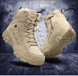Ayakkabı 670 Askeri Yürüyüş 2024 Ayak Bileği Botları Erkek Açık Mekan Orijinal Deri Taktik Savaş Çalışma Hiver Günlük Yürüyüş Ayakkabı için Güvenli