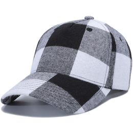 11 style Red Buffalo Cheque Hats Red Plaid baseball cap Plaid Beanie Casquette Ball cap Chequered Party hat Whole UJJ1331122756