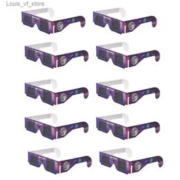 Sunglasses 5/10/25/40pcs CE ISO certified safety shadow paper goggles solar eclipse goggles sun observation glasses H240316