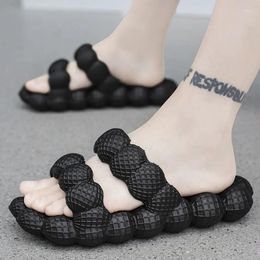 Slippers Fashion Couple Sandals 2024 Summer Solid Color EVA Material Men's Shoes Large Size 36-45 Non-slip Thick Bottom Bathroom