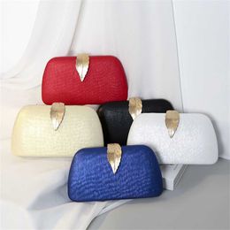 Shoulder Bags Designer Handbags Tote Banquet Bag Metal Leaf Ladies Dress Handheld Chain Strap Crossbody Small Square 240311