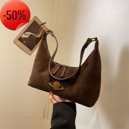 Factory Stores Autumn and Winter Deer Skin Velvet Underarm Bag for Womens 2024 New High End Fashionable Western Unique Design Handbag