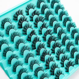 Multilayer Thick 30 Pairs Mink False Eyelashes Naturally Soft Light Handmade Reusable Fluffy Fake Lashes Full Strip Eyelash Extensions DHL