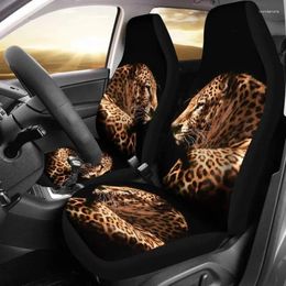 Car Seat Covers Leopard Animal Front Cover Polyester Protection Cheetah Print Universal