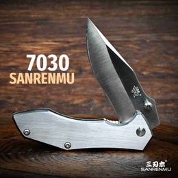 Tactical Knives SANRENMU 7030 Outdoor Pocket Folding Knife Survival Rescue Camping daily Cutting Fruit Unpacking portable Utility Tool knivesL2403
