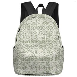 Backpack Abstract Circular Geometry Art White Green Women Man Backpacks Waterproof School For Student Boys Girls Bags Mochilas