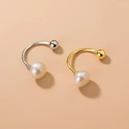 Stud Earrings Natural Freshwater Pearl 6-7mm Bread Round 925 Sterling Sliver Fashion Style For Women Gift Classic Jewelry