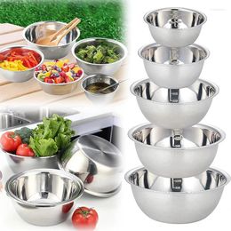 Bowls 5pcs Multifunctional Stainless Steel With Scale Thickened Large Basin Set Storage