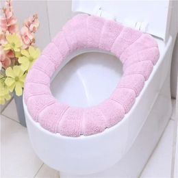 Toilet Seat Covers 1-5PCS Cushion Household Thickened Plush Warmer Cover