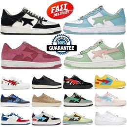 Designer Bapestark8 Casual Shoes Grey Black Colour Camo Combo Pink Green Abc Camos Pastel Blue Patent Leather Women Sports Sneakers