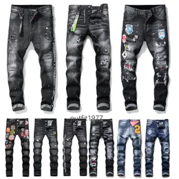 designer jeans mens jeans stacked jeans men Black jeans men jeans high quality jeans ripped slim fit motorcycle bikers pants for men fashion