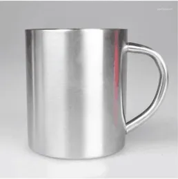 Mugs 300ml Stainless Steel Portable Mug Cup Double Wall Travel Tumbler Coffee Tea Glass