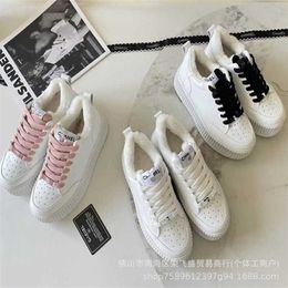 27% OFF Sports 2024 High edition Xiangjia Panda thick soled plush casual fashionable and versatile sponge cake lace up biscuit board single shoes