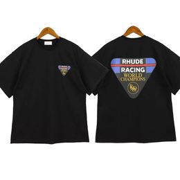 Mens Designer Rhude Shirt Card Logo Lettered Print Rhude T Shirt Couples for Men and Women Tshirt Summer Shirt 334