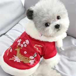 Dog Apparel Chinese Year Pet Clothes Tang Suit Cat Puppy Clothing Small Costume Chihuahua Yorkshire Pomeranian Schnauzer Outfit