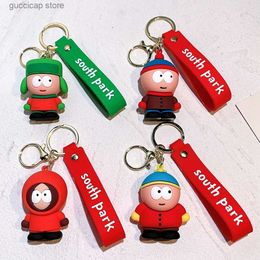 Keychains Lanyards South Parkes Dolls Key Chains Anime Figure Key Ring Kawaii Bags Pendant Kids Toys Cute Car Key Chain Backpacks Pendants Gifts Y2408