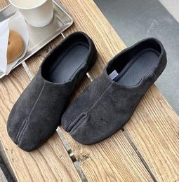 Casual Shoes Korean Vintage Niche Toe Lazy With A Slip-on Soft Skin Pig Trotter Woman