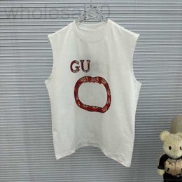 Men's T-Shirts designer men T shirt t shirts mens womens fashion high street letter print graphic sleeveless tee casual solid color loose neck pullover cotton Tee WMGI