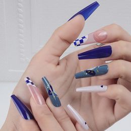 Nail art in stile cinese Offerta per unghie finte Nuova forma di estensione per unghie Unghie finte con pressa a mano libera Set di punte per unghie in gel riutilizzabili Accessori per unghie alla moda di fascia alta