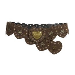 Love Velvet Punk style Rivet Women's Belt Personalized Fashion Vintage Belt Gullard Waist Cover 240315