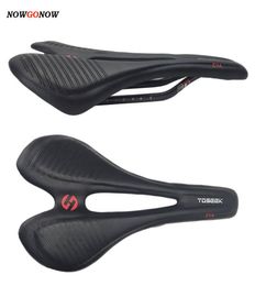 NOWGONOW Pro Racing Carbon Saddle Microfiber Leather Saddle Boxed Genuine 271143mm Bicycle Saddle 79 Carbon Bow Black 135g cycli7108625