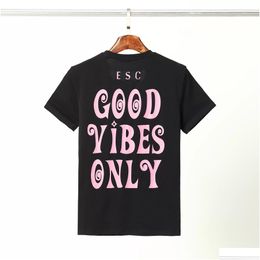 Men'S T-Shirts Designer Mens Tee Shirts Black And White Beauty Human Hea Chain Color Alphabet Print Luxury 100% Cotton Breathable Anti Dhamj