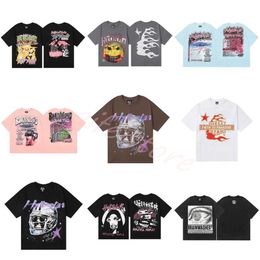 Maglietta Hellstar Rappe Maglietta da uomo donna Rapper Wash Grey Craft pesante Maglietta unisex a maniche corte High Street Fashion Maglietta da donna retrò Hellstar Designers Tees Taglia S-xl R5 FN