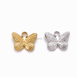 Dangle Chandelier 3pcs Butterfly Pendants Stainless Steel Charms For Jewellery Necklace Bracelet Earring Charm DIY Jewellery Making Charms Supplies 24316