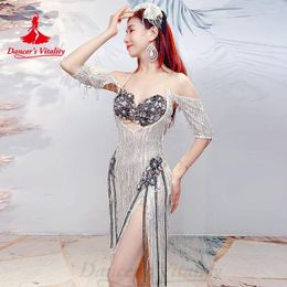 Stage Wear Belly Dance Costumes Set For Women Tassel Robe Bra Custom Adult Children Shaabi Balady Saidy Performance Outfit