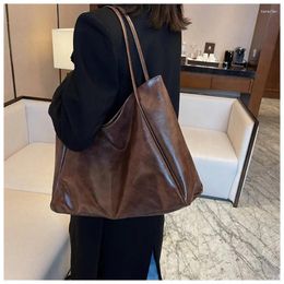 Shoulder Bags Women Tote Bag Fashion Underarm Pouch Large Capacity Soft Pu Leather Retro Crossbody Casual Portable Bucket