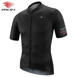 RION Men Cycling Jersey Women Bicycle Shirts MTB Mountain Bike Clothing Downhill Clothes Maillot Reflective Summer Riding 240311