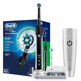 Heads Original Pro4000 Oral B Electric Toothbrush Smart Pressure Sensor Inductive Rechargeable Teeth Whitening Oral Hygiene Deep Clean