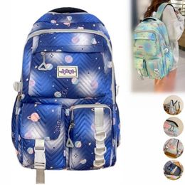 Backpack Solid Color Nylon Schoolbag Geometric Patterns Breathable And Waterproof Outdoor Sports Laptop Bag