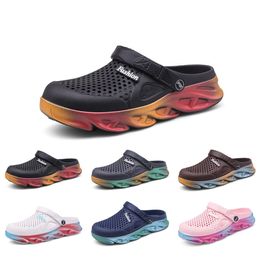 style1 Mens Sandals running shoes leather black white brown green yellow red fashion Slippers outdoor comfortable breathable Slides sports shoe