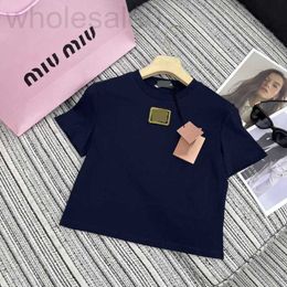 Women's T-Shirt designer 2024 Spring New Short sleeved T-shirt with Round Neck Embroidered Casual Style Spicy Girl Top Loose and Slimming Bottom for Wear 4G26