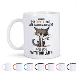 Mugs 11oz Funny Cat Ceramic Coffee Mug My And I Are Having A Moment Will Deal With You Later Milk Tea Multicolor Gift