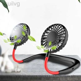 Electric Fans Summer Fan Hanging Neck Small Rechargeable USB Mini Carry On FanFor Outdoor Sports 240316