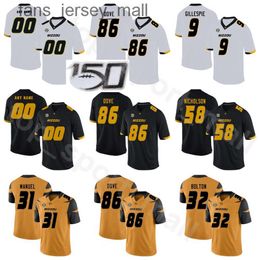 Men Women Kids NCAA College Missouri Tigers Football 32 Nick Bolton Jersey 86 Tauskie Dove Devin Nicholson 3 Martez Manuel 9 Tyree Gillespie