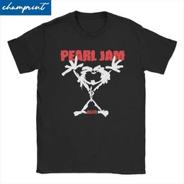 Men's Casual Shirts Men Womens Cool A Pearls Jam T Shirts sic Band Heavy Metal Cotton Clothing Short Sle Crewneck Tees Gift Idea T-ShirtC24315