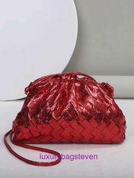 Luxury Designer Bottgss Ventss Pouch tote Bags online store 2024 New Handwoven Mini Bag Crossbody Shoulder High grade Dumpling With Real Logo